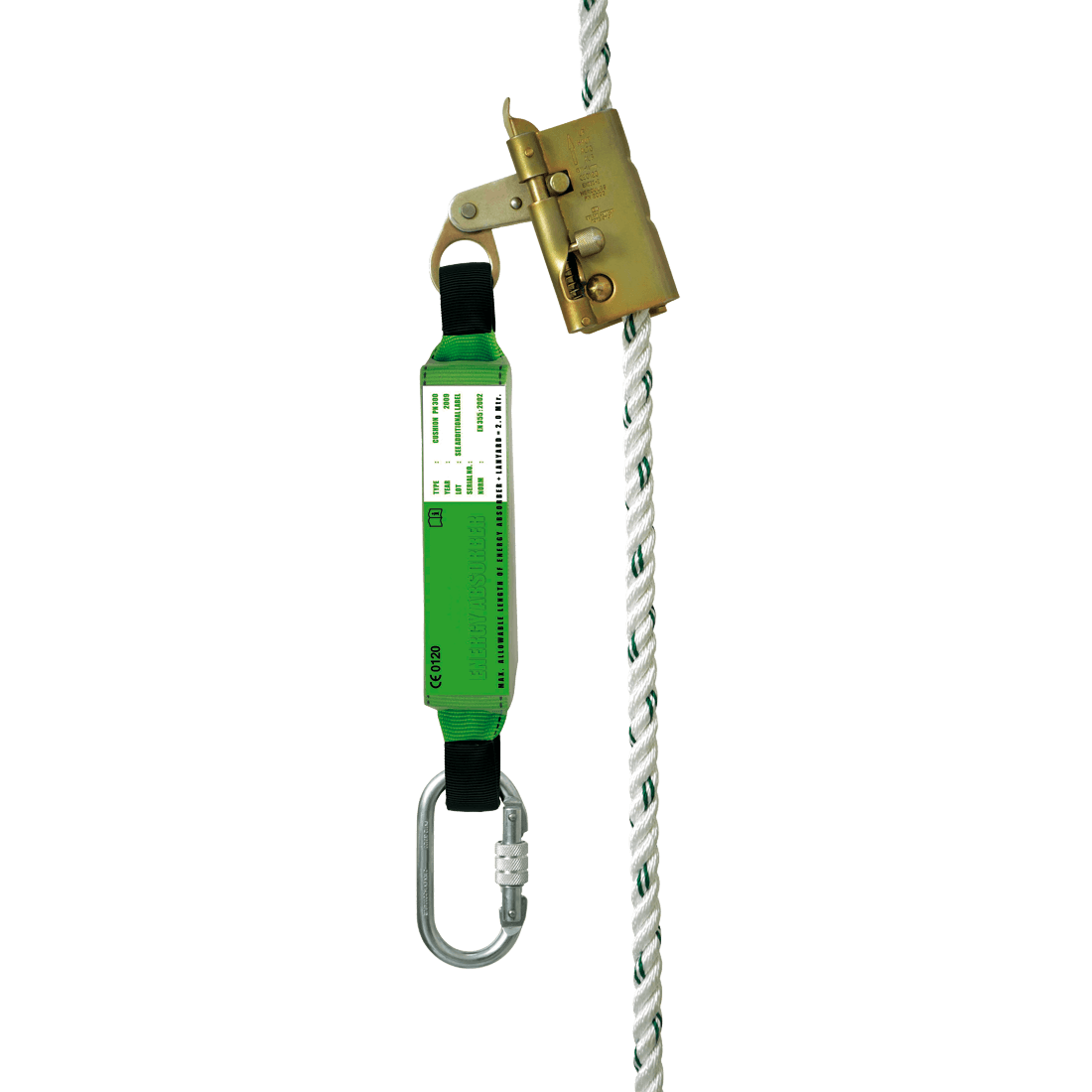 Auffanggerät mit Falldämpfer + 15M Seil